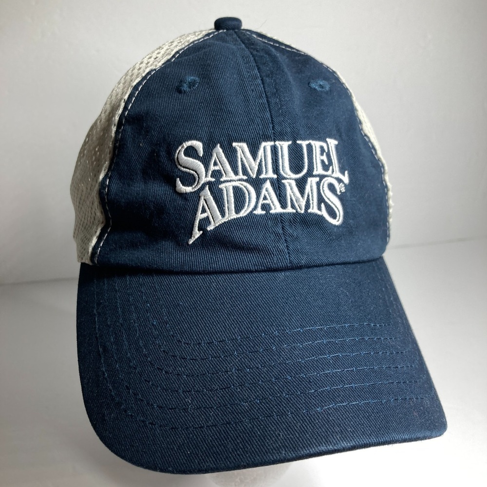 Samuel Adams Cap Hat Blue Gray Embroidered Adjustable Mesh Boston Beer Company